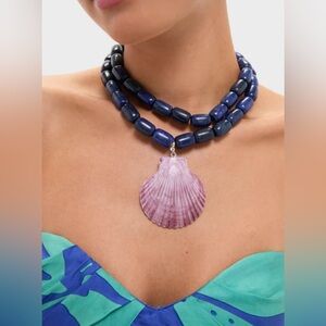 Julietta Navy and Lilac Luma Necklace